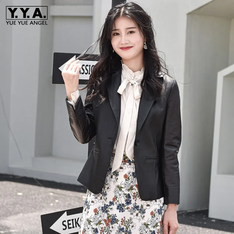 Women Office Real Leather Jackets Streetwear Korean Slim Short Sheepskin Coat Luxury Single Button Black Outerwear Female M-3XL
Women Office Real Leather Jackets Streetwear Korean Slim Short Sheepskin Coat Luxury Single Button Black Outerwear Female M-3XL