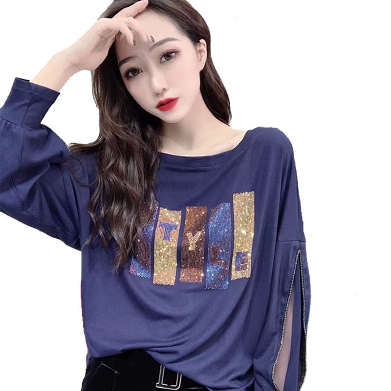 Early autumn new women's style fashion long sleeve t-shirt 
Early autumn new women's style fashion long sleeve t-shirt