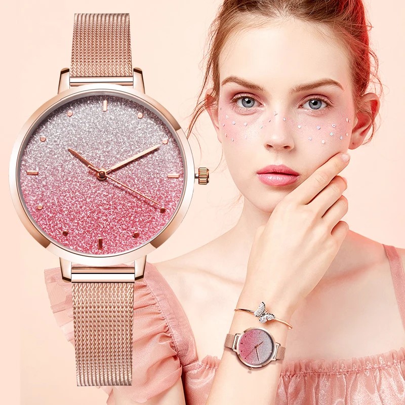 2019 New Women Watches Luxury Starry sky Mesh Women's Watch Relogio Feminin Ladies Watch Reloj Mujer zegarek damski
2019 New Women Watches Luxury Starry sky Mesh Women's Watch Relogio Feminin Ladies Watch Reloj Mujer zegarek damski
