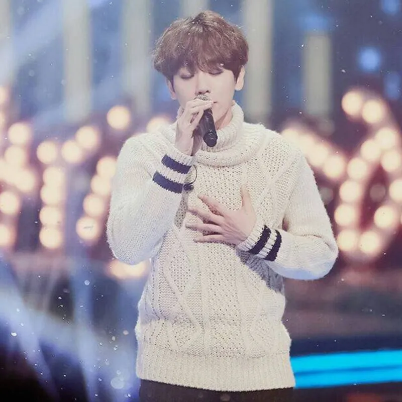 Однотонный Повседневный Белый свитер kpop EXO BaekHyun с высоким воротником, женская зимняя теплая уличная одежда, женские вязаные свитера с длинн...
Однотонный Повседневный Белый свитер kpop EXO BaekHyun с высоким воротником, женская зимняя теплая уличная одежда, женские вязаные свитера с длинн...