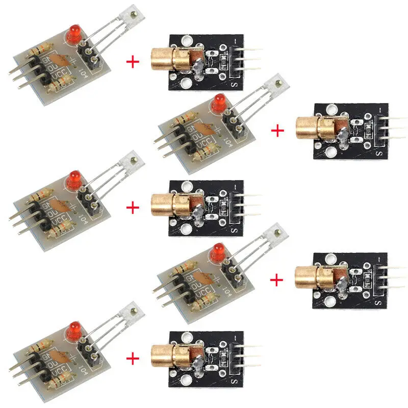 Laser Receiver Sensor Module + KY-008 Transmitter 10pcs/Set For Arduino AVR Tools Accessories Fast Shipping
Laser Receiver Sensor Module + KY-008 Transmitter 10pcs/Set For Arduino AVR Tools Accessories Fast Shipping