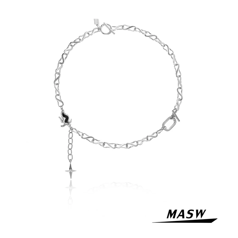 Современное ювелирное изделие MASW, металлическая цепочка, ожерелье, оригинальный дизайн, однослойное геометрическое ожерелье с подвеской в ...
Современное ювелирное изделие MASW, металлическая цепочка, ожерелье, оригинальный дизайн, однослойное геометрическое ожерелье с подвеской в ...