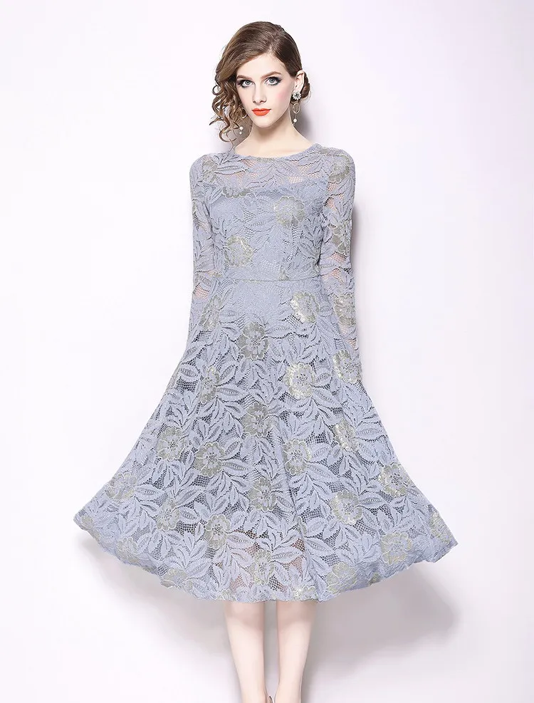 New Elegant Casual Women Lace Slim Tunic Dress Lady Long Sleeve Midi Dresses Clothing Party
New Elegant Casual Women Lace Slim Tunic Dress Lady Long Sleeve Midi Dresses Clothing Party