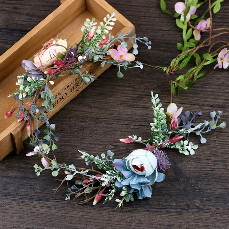 Wedding Bridal Sweet Forest Style Headband Simulation Rattan Flower Vine Crown Tiara Faux Rose Buds Hair Wreath Halo
Wedding Bridal Sweet Forest Style Headband Simulation Rattan Flower Vine Crown Tiara Faux Rose Buds Hair Wreath Halo