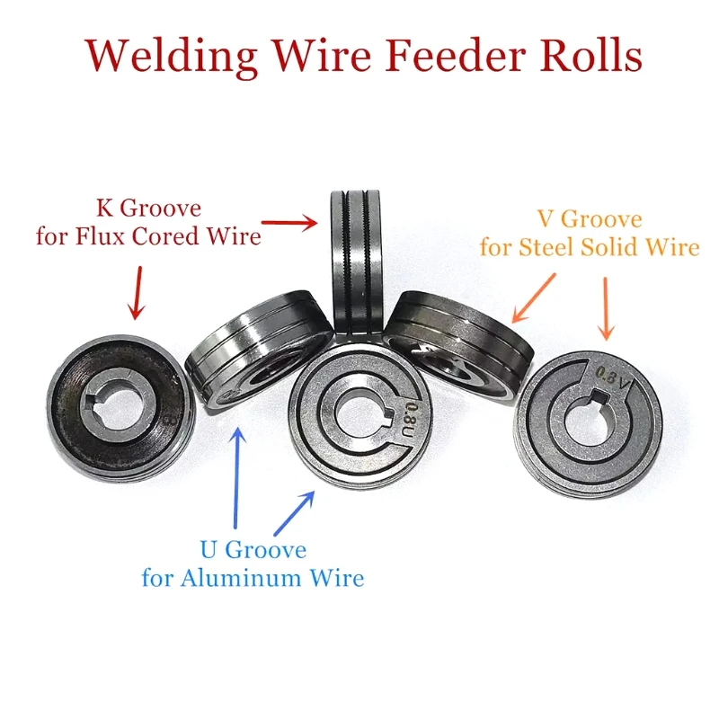 Welding Feeder Roll V U nurl Groove 0.6mm 0.8mm 1.0mm Size 30x10x10mm for Steel Aluminum Flux Cord Wire Mig Wire Feeder HX6C
Welding Feeder Roll V U nurl Groove 0.6mm 0.8mm 1.0mm Size 30x10x10mm for Steel Aluminum Flux Cord Wire Mig Wire Feeder HX6C