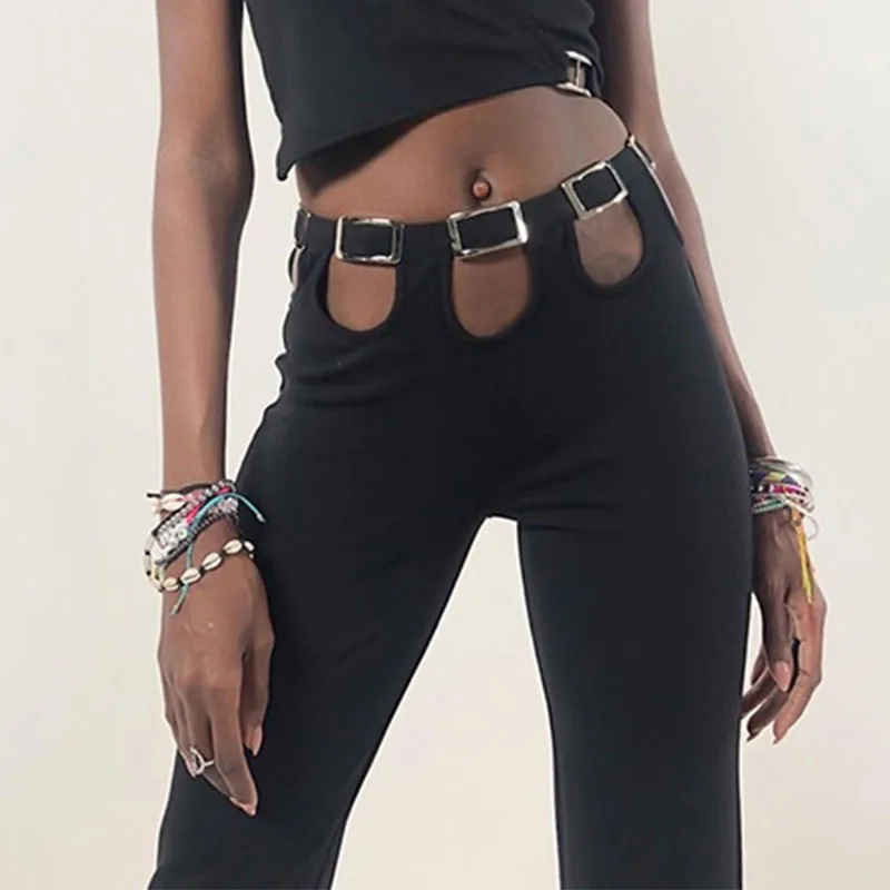Metal Pant Hollow Out Solid Straight Sexy Korean Fashion Black Trouser Women's Clothing 2021 Casual Bodycon Classic Capri Pants
Metal Pant Hollow Out Solid Straight Sexy Korean Fashion Black Trouser Women's Clothing 2021 Casual Bodycon Classic Capri Pants