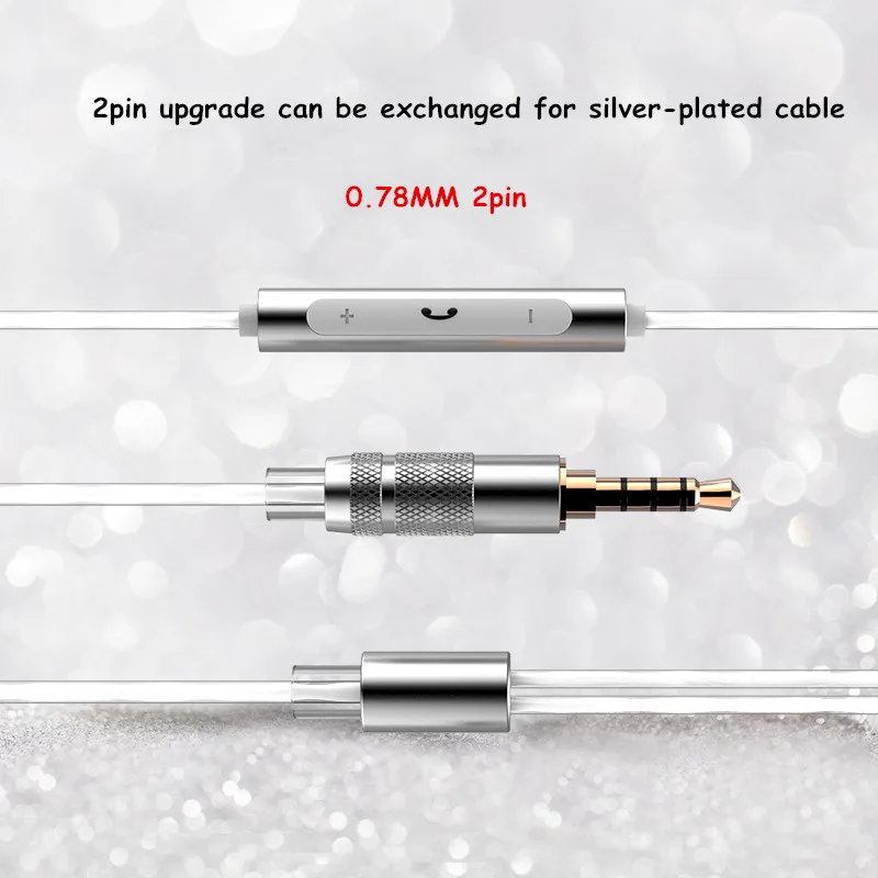 TFZ TC-6 3 5 мм до 0 78 2pin кабель с микрофоном посеребренный обновленный для Love Edition/King PRO