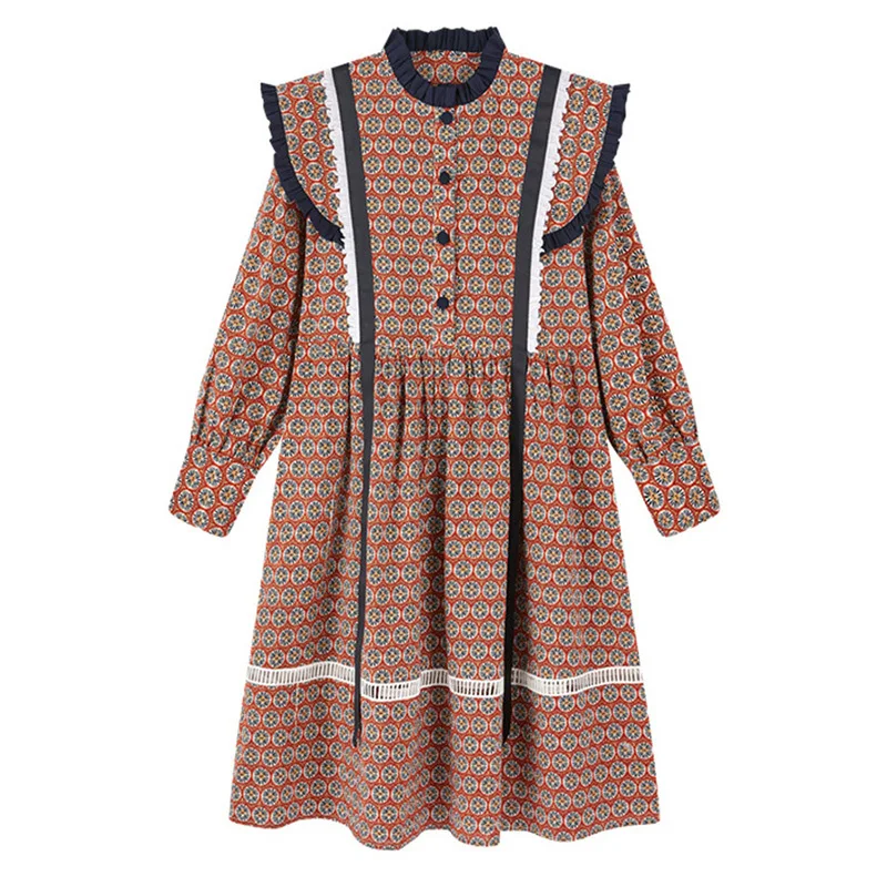 LANMREM Women's Floral Dress New Style Ruffle Collar Sleeves Loose Fit Fashion Trend Spring And Autumn 2021 2E1151
LANMREM Women's Floral Dress New Style Ruffle Collar Sleeves Loose Fit Fashion Trend Spring And Autumn 2021 2E1151