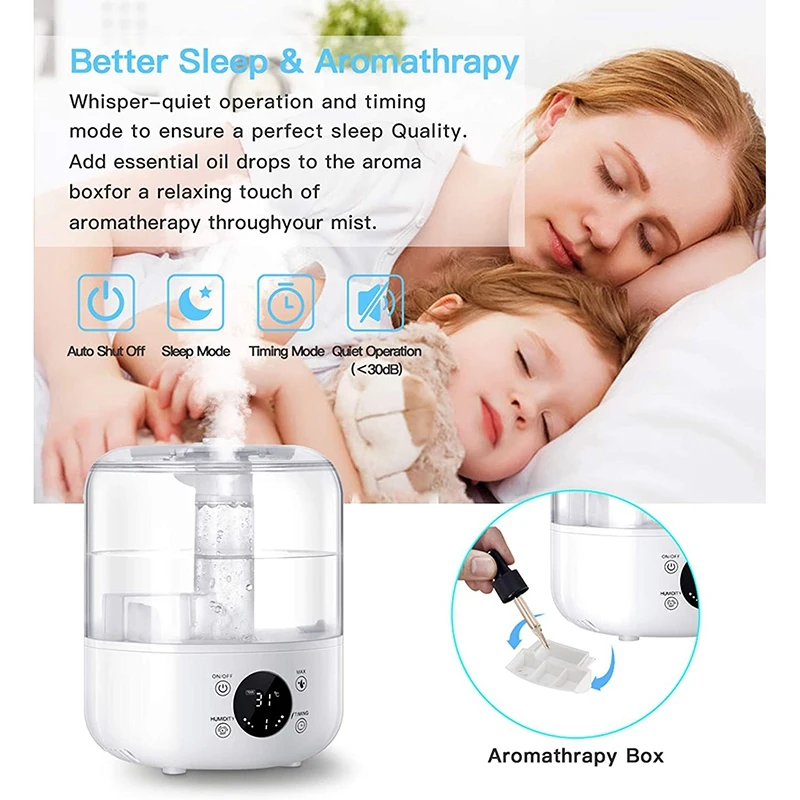 Ultrasonic Cool Mist Humidifier ,2.8L Air Humidifiers with Remote Control,Adjustable Mist,Auto Shut-Off for Home
Ultrasonic Cool Mist Humidifier ,2.8L Air Humidifiers with Remote Control,Adjustable Mist,Auto Shut-Off for Home