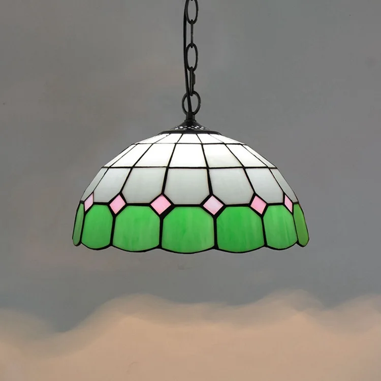 Modern Mediterranean Creative Vintage Tiffany Colored Glass Green Pastoral European-Style Art Glass Hanging Lamp 30cm
Modern Mediterranean Creative Vintage Tiffany Colored Glass Green Pastoral European-Style Art Glass Hanging Lamp 30cm
