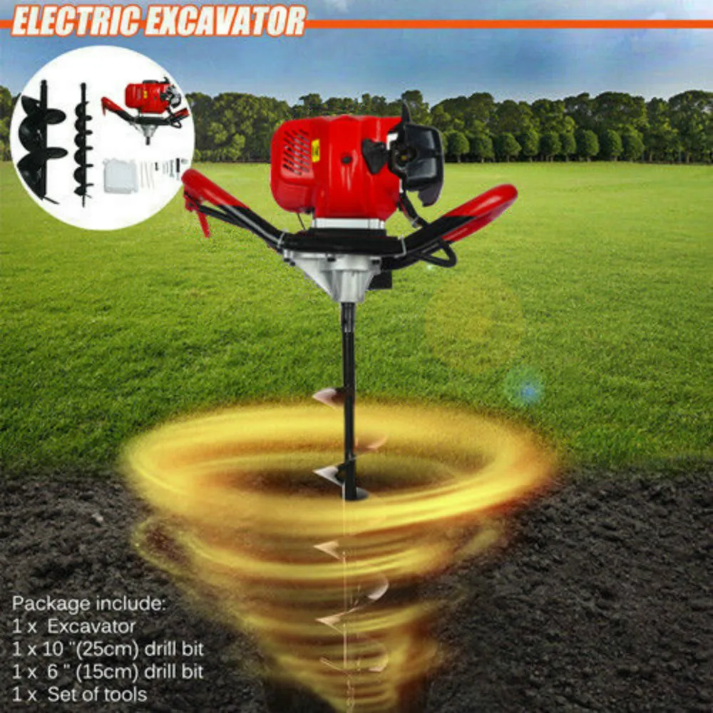 DC HOUSE 52cc 2.4HP газовый буровой шнек для сверления с двумя сверло клубных шнеков 6 "и