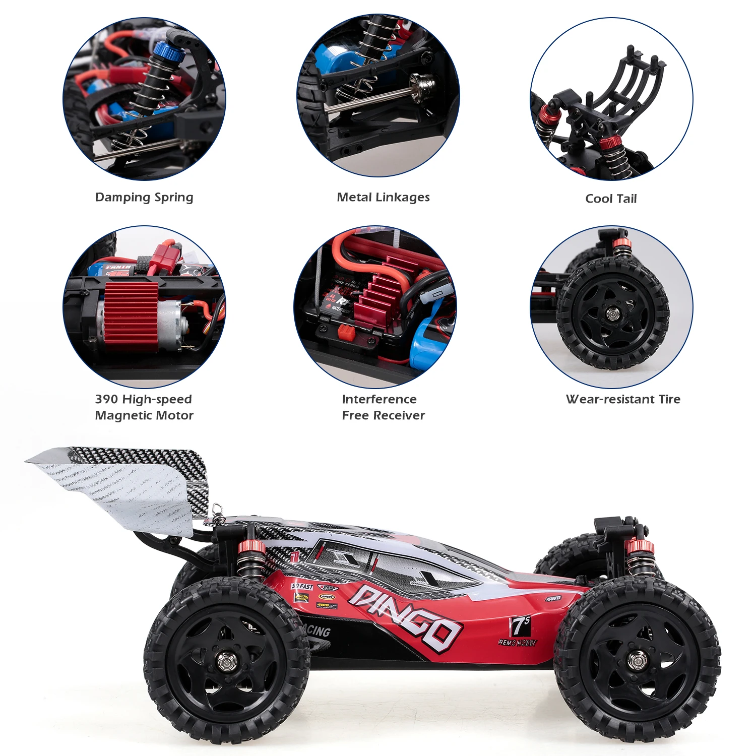 

REMO HOBBY 1651 RC Car 35km/h 1/16 2.4 GHz 4WD RC Racing Off Road Drift Remote Control Car RTR