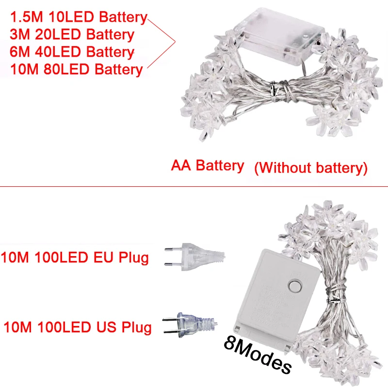 Cherry Blossom Flower Garland Battery Powered LED String Fairy Lights Crystal Flowers For Indoor Wedding Christmas Decors Purple
Cherry Blossom Flower Garland Battery Powered LED String Fairy Lights Crystal Flowers For Indoor Wedding Christmas Decors Purple