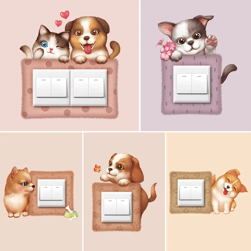 High Quality Cartoon Cute Switch Stickers Household Wall Stickers Minimalist Socket Decorative Protective Light Switch Cover
High Quality Cartoon Cute Switch Stickers Household Wall Stickers Minimalist Socket Decorative Protective Light Switch Cover
