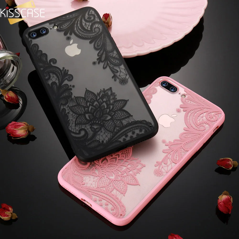 KISS чехол Чехол с кружевным и цветочным принтом для iPhone 8 Plus 7 винтажный цветочный 6S
