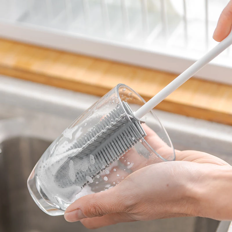 1Pcs Silicone Cup Brush Kitchen Cleaning Tools Long Handle Drink Wineglass Bottle Glass Cup Washing Sponge Brushes Cleaner
1Pcs Silicone Cup Brush Kitchen Cleaning Tools Long Handle Drink Wineglass Bottle Glass Cup Washing Sponge Brushes Cleaner