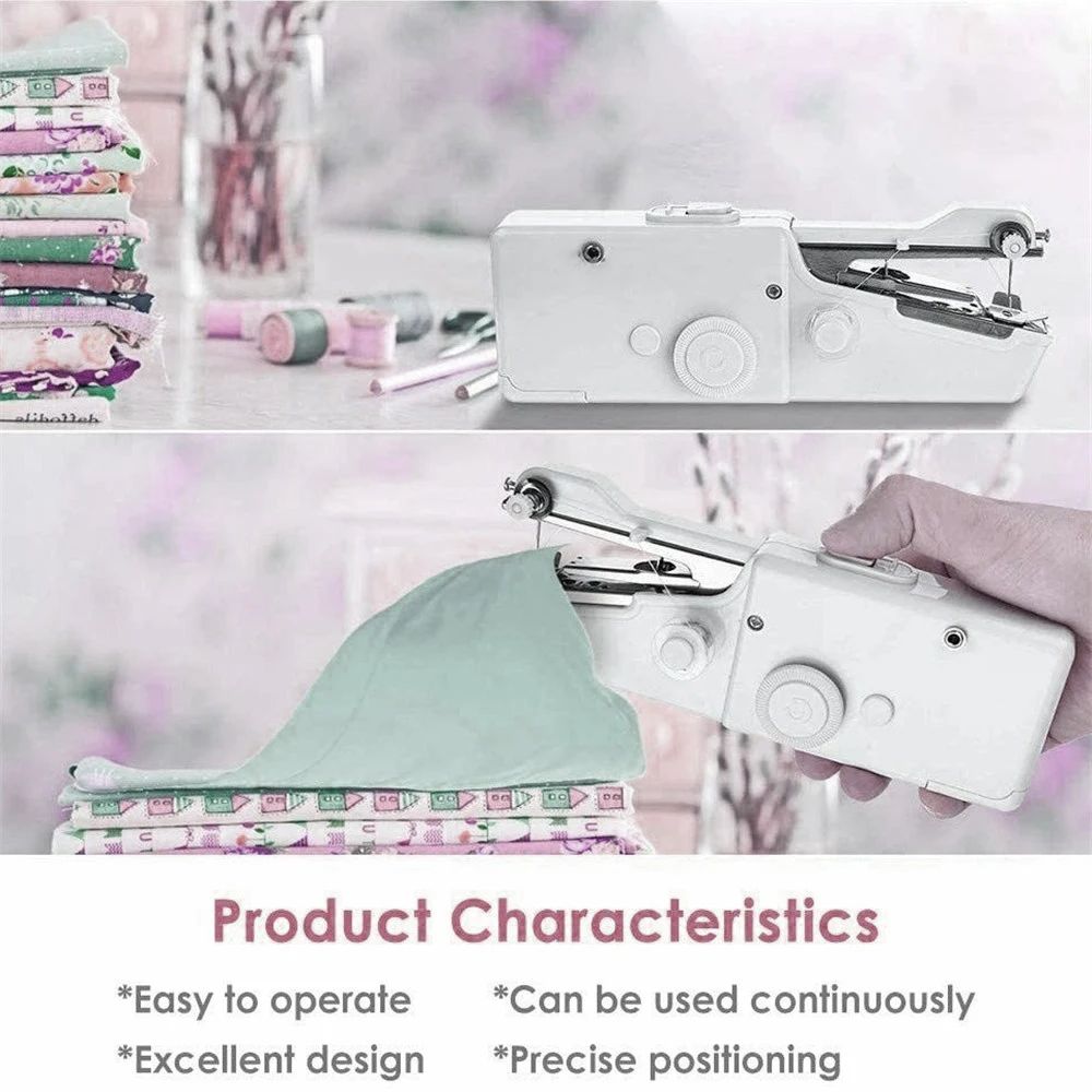 Portable Handheld Sewing Machines Stitch Sew Needlework Cordless Clothes Fabrics Mini Sewing Machine
Portable Handheld Sewing Machines Stitch Sew Needlework Cordless Clothes Fabrics Mini Sewing Machine