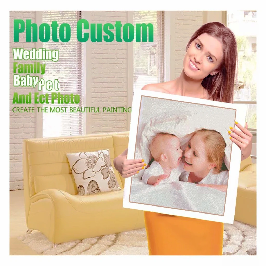 NEW 5D DIY Diamond Paintings Custom Your Photos, Couples, Children's Photos Art Crafts Cross stitch Kit Crystal Home Decor Gift
NEW 5D DIY Diamond Paintings Custom Your Photos, Couples, Children's Photos Art Crafts Cross stitch Kit Crystal Home Decor Gift