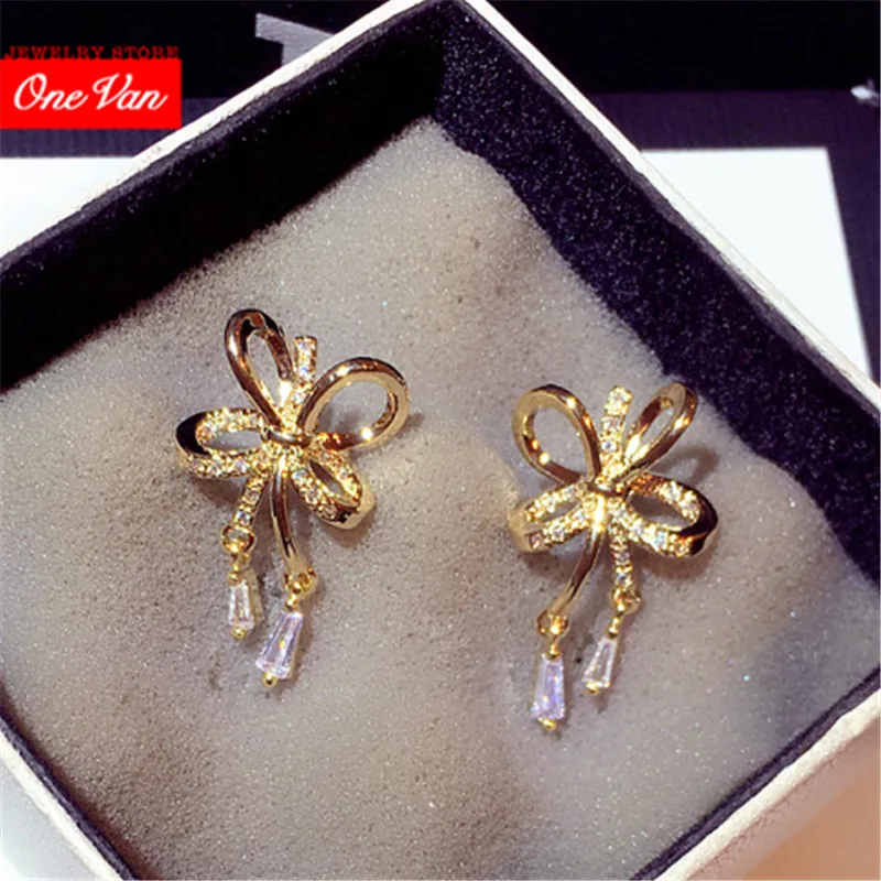 2020 super new fashion South Korea S925 silver needle Earrings cubic zirconia bow women's earrings wholesale
2020 super new fashion South Korea S925 silver needle Earrings cubic zirconia bow women's earrings wholesale