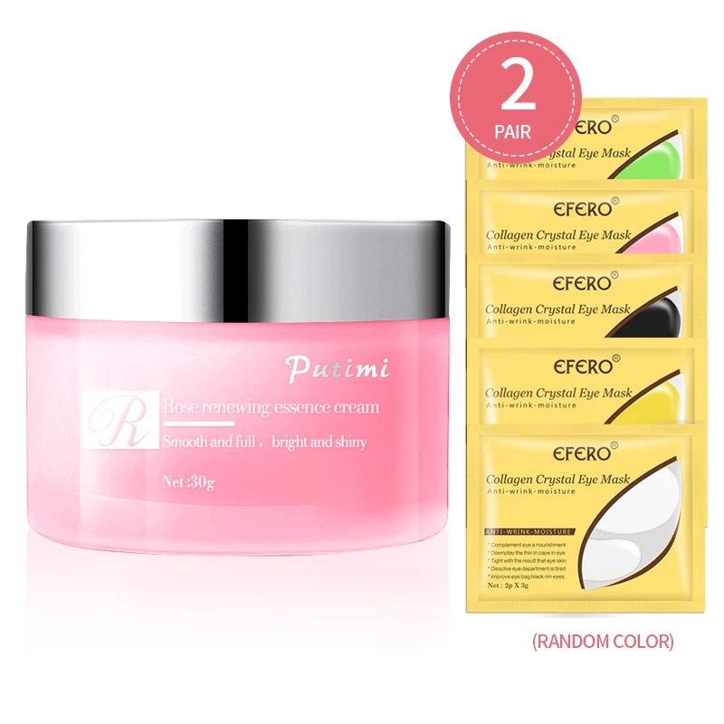 PUTIMI Anti Aging Moisturizer Face Cream Rose Essence Nourish Whitening Wrinkles Remove Lifting Beauty Face Skin Care Repair 
PUTIMI Anti Aging Moisturizer Face Cream Rose Essence Nourish Whitening Wrinkles Remove Lifting Beauty Face Skin Care Repair