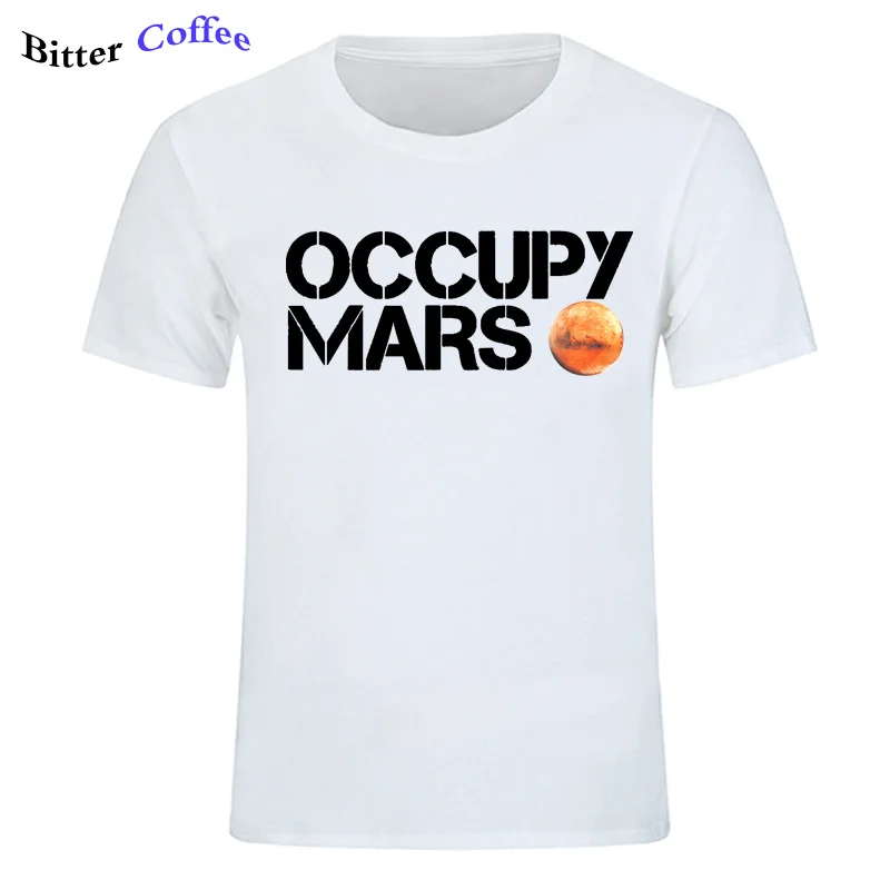 Новая мужская футболка Space X футболки Тесла повседневный Топ дизайн занимают Марс