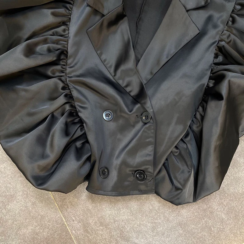 SISPELL Patchwork Ruffle Blouse Shirt For Female Lapel Collar Sleeveless Cropped High Waist Slimming Women's Sexy Shirt Fashion
SISPELL Patchwork Ruffle Blouse Shirt For Female Lapel Collar Sleeveless Cropped High Waist Slimming Women's Sexy Shirt Fashion