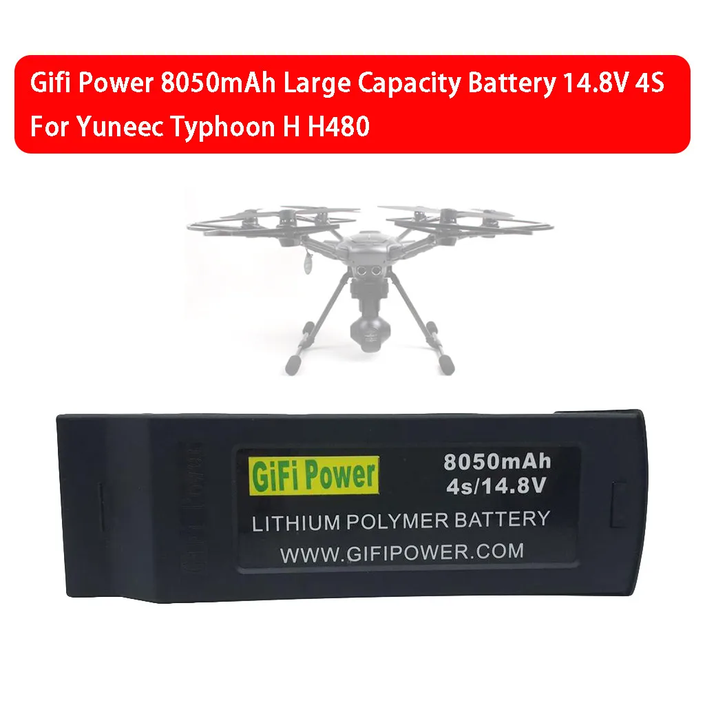 Gifi Power 8050mAh большой Ёмкость Батарея 14,8 V 4S для Yuneec Typhoon H H480 обновленная Замена Drone Lipo Батарея # Y10
Gifi Power 8050mAh большой Ёмкость Батарея 14,8 V 4S для Yuneec Typhoon H H480 обновленная Замена Drone Lipo Батарея # Y10