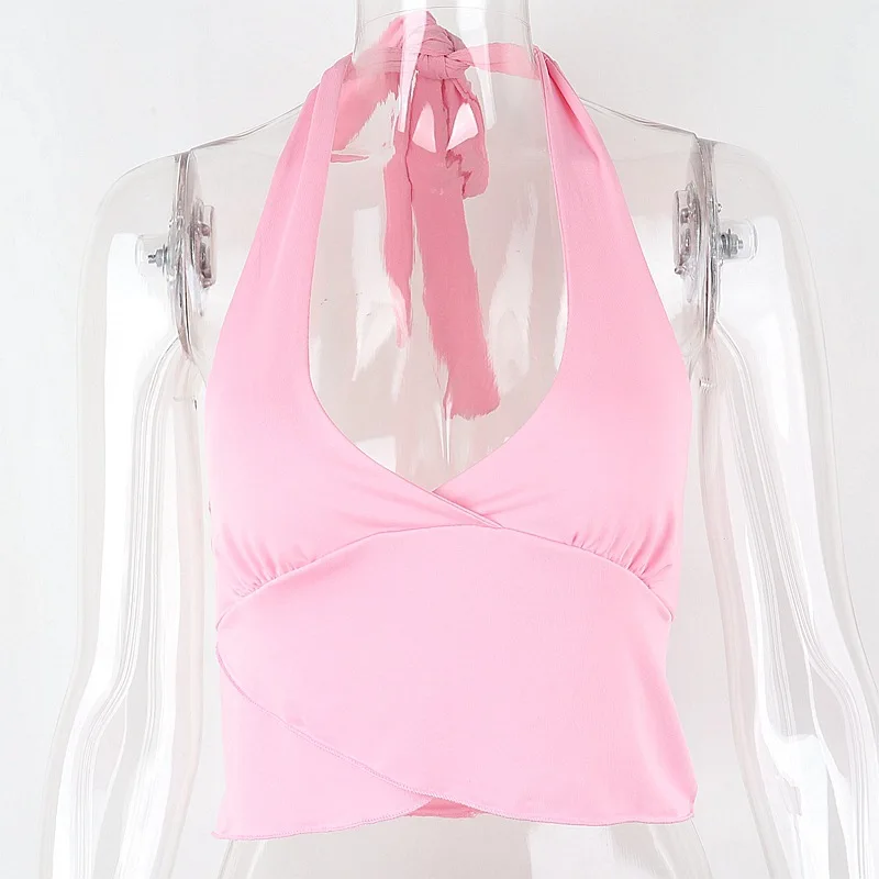 Oushang 2000s Aesthetics Pink Criss-Cross Halter Crop Tops Y2K Fashion Deep V Backless Vests Streetwear E-girl Tanks Sleeveless
Oushang 2000s Aesthetics Pink Criss-Cross Halter Crop Tops Y2K Fashion Deep V Backless Vests Streetwear E-girl Tanks Sleeveless