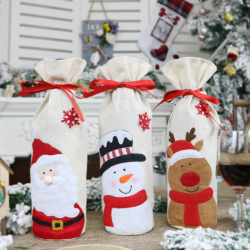 New Christmas supplies red wine bottle set old man snowman elk red wine bag household items Christmas decorations
New Christmas supplies red wine bottle set old man snowman elk red wine bag household items Christmas decorations