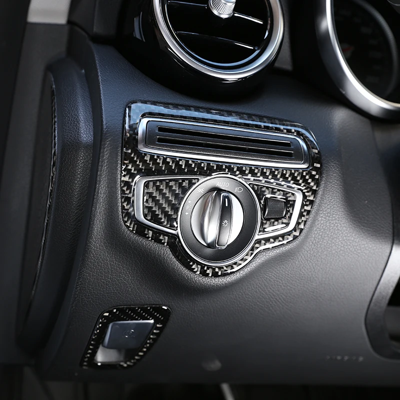For Mercedes Benz C Class W205 2016-2019 Grain Head light Headlight Switch Button Cover 3D internal Sticker Accessories 
For Mercedes Benz C Class W205 2016-2019 Grain Head light Headlight Switch Button Cover 3D internal Sticker Accessories