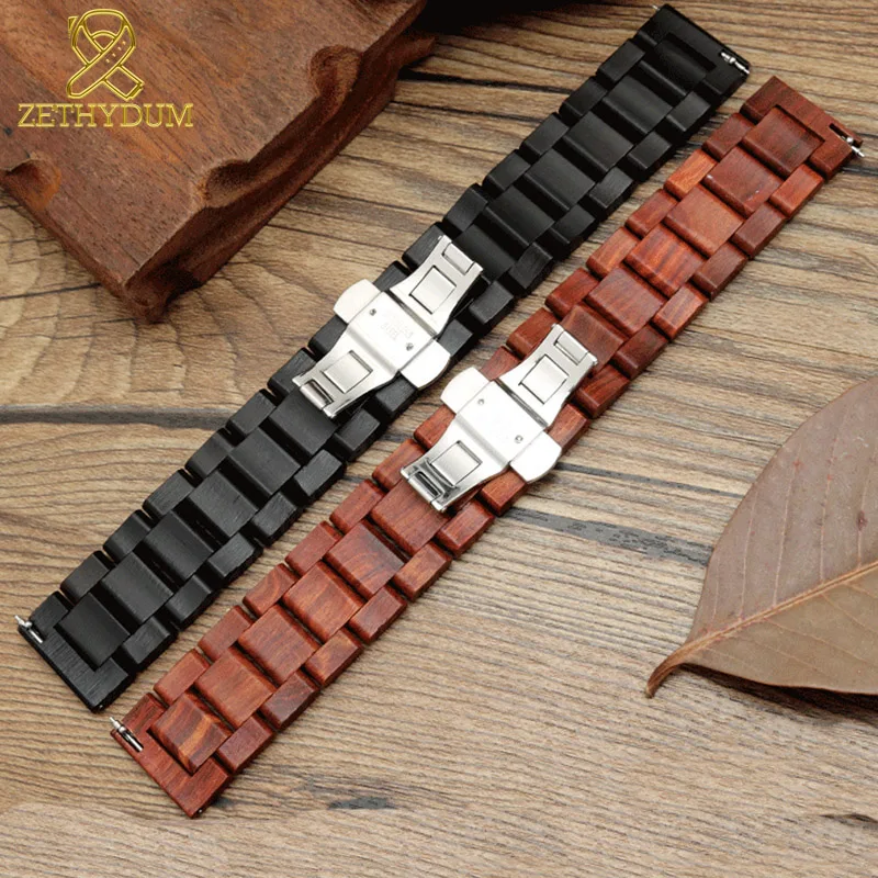 Sandalwood wathband for Wooden Men Watches Top Brand Luxury watch strap 20mm 22mm Retro wood watch band quick release bar
Sandalwood wathband for Wooden Men Watches Top Brand Luxury watch strap 20mm 22mm Retro wood watch band quick release bar