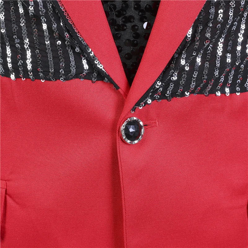 Grey Sequin Men Single Button Red Slim Fit Party Suits Male Fashion Nightclub Dj Performance Costumes Man Banquet Blazer Jacket
Grey Sequin Men Single Button Red Slim Fit Party Suits Male Fashion Nightclub Dj Performance Costumes Man Banquet Blazer Jacket