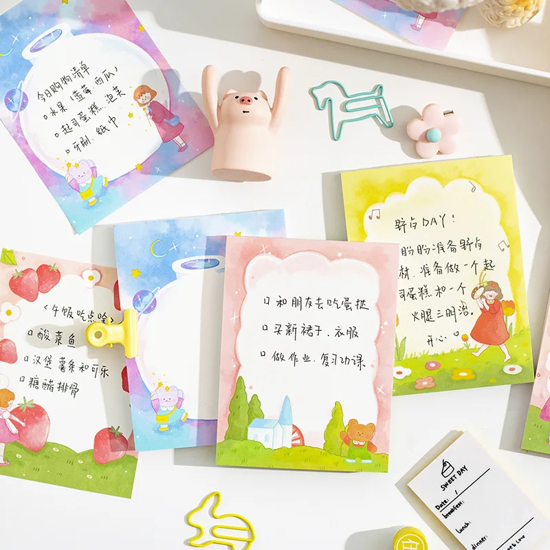 50sheets/lot Memo Pads Sticky Notes Sweet collection Paper diary Scrapbooking Stickers Office School stationery Notepad
50sheets/lot Memo Pads Sticky Notes Sweet collection Paper diary Scrapbooking Stickers Office School stationery Notepad