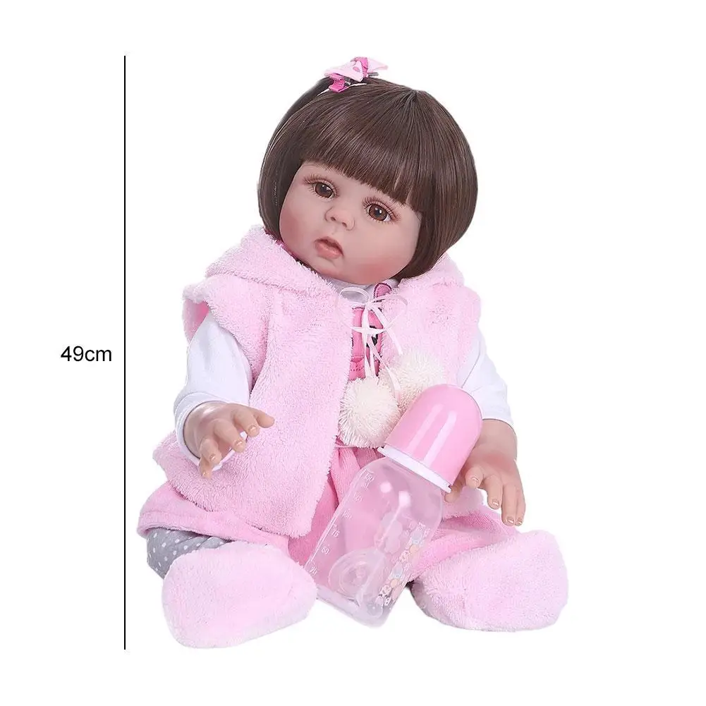 Straight Hair 18Inches Doll Toddler Girl In Pink Rabbit Silicone Soft Full Bath Body Toy Model Baby Simulation Dress Realis X4J8
Straight Hair 18Inches Doll Toddler Girl In Pink Rabbit Silicone Soft Full Bath Body Toy Model Baby Simulation Dress Realis X4J8