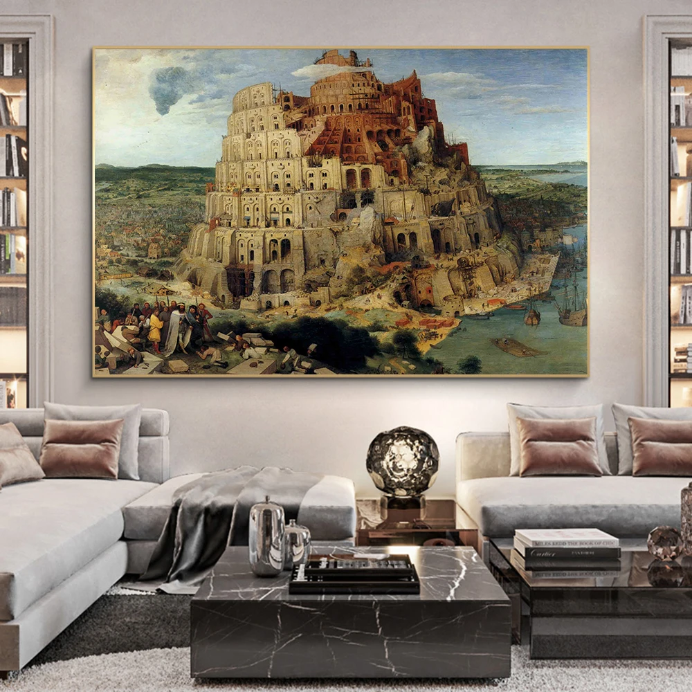 Rene Magritte Tower Of Babel Art Paintings Canvas painting Posters and Prints Wall Art for Living Room Home Decor (No Frame)
Rene Magritte Tower Of Babel Art Paintings Canvas painting Posters and Prints Wall Art for Living Room Home Decor (No Frame)