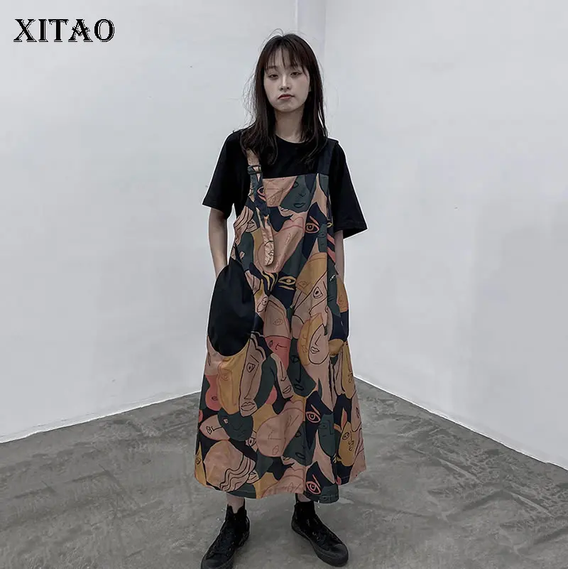 XITAO/платье на подтяжках с принтом из мультфильма; Модное свободное летнее платье; Новинка; Контрастный цвет; Лоскутный карман; Универсальная...
XITAO/платье на подтяжках с принтом из мультфильма; Модное свободное летнее платье; Новинка; Контрастный цвет; Лоскутный карман; Универсальная...