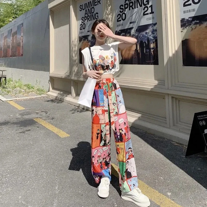 fried street ins graffiti printing fashion women's summer loose plus size wide leg pants pants for harajuku pants for women
fried street ins graffiti printing fashion women's summer loose plus size wide leg pants pants for harajuku pants for women