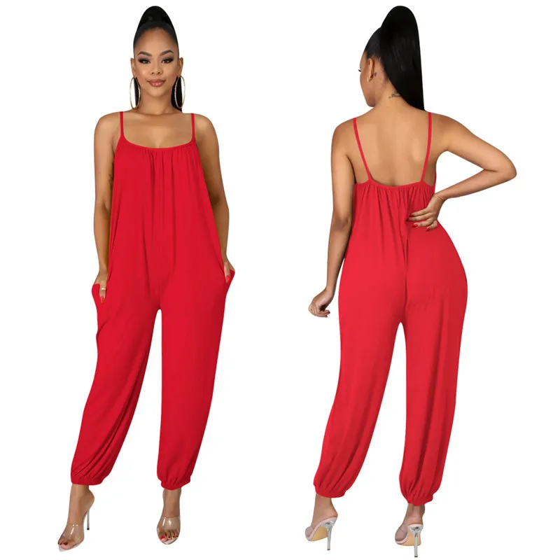 Women Sleeveless Loungewear Street Beach Loose Jumpsuits 2020 Fashion Ladies Holiday Club Elastic Leg Romper No belt
Women Sleeveless Loungewear Street Beach Loose Jumpsuits 2020 Fashion Ladies Holiday Club Elastic Leg Romper No belt