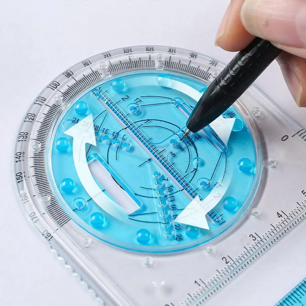 Multifunctional Geometric Ruler Mechanical Inner Ring Drawing Supply Rotation Geometric Measurement Office Tool Template I0W6
Multifunctional Geometric Ruler Mechanical Inner Ring Drawing Supply Rotation Geometric Measurement Office Tool Template I0W6