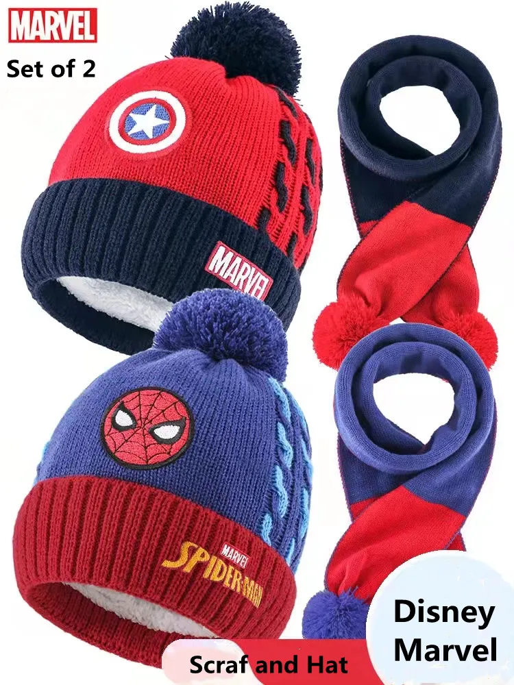 Disney Marvel Cotton Hat Scarf For Boys Keep Warm Winter Outdoor Thick Knitted Stuffed Hat Scarves Age 3-8 Spider Man Kids Gifts
Disney Marvel Cotton Hat Scarf For Boys Keep Warm Winter Outdoor Thick Knitted Stuffed Hat Scarves Age 3-8 Spider Man Kids Gifts