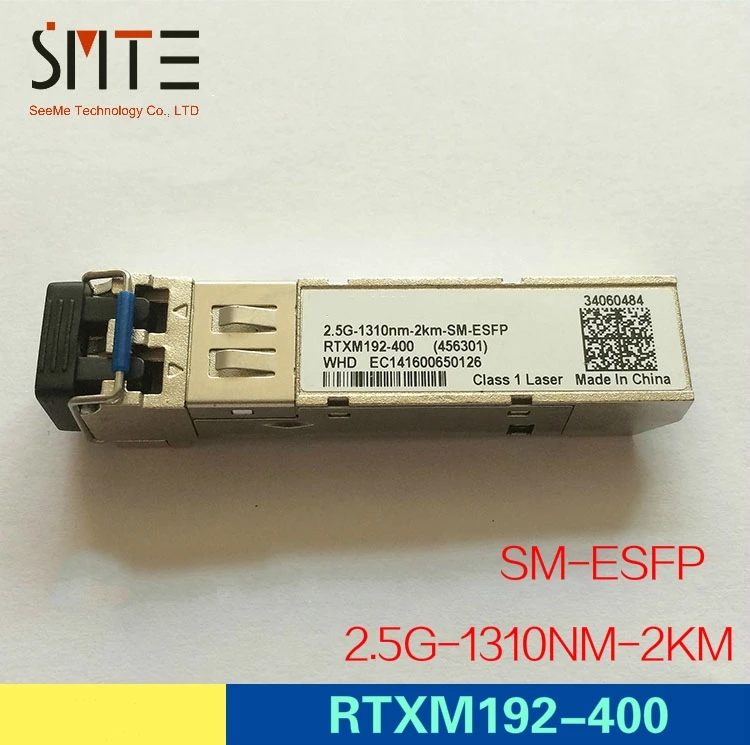 Original 2.5G-1310nm-2km-SM-ESFP RTXM192-400 (456301) WHD EC141600650126 optical module
Original 2.5G-1310nm-2km-SM-ESFP RTXM192-400 (456301) WHD EC141600650126 optical module