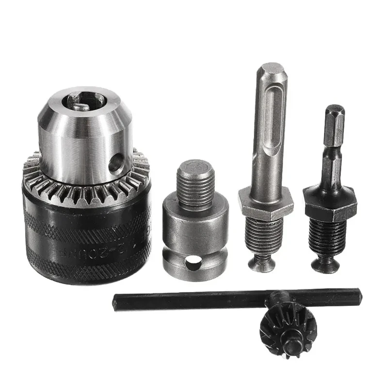 5Pcs/set 1.5-13mm Drill Chuck Drill Adapter 1/2-20UNF Thread Changed Impact Wrench Into Eletric Dril 
5Pcs/set 1.5-13mm Drill Chuck Drill Adapter 1/2-20UNF Thread Changed Impact Wrench Into Eletric Dril