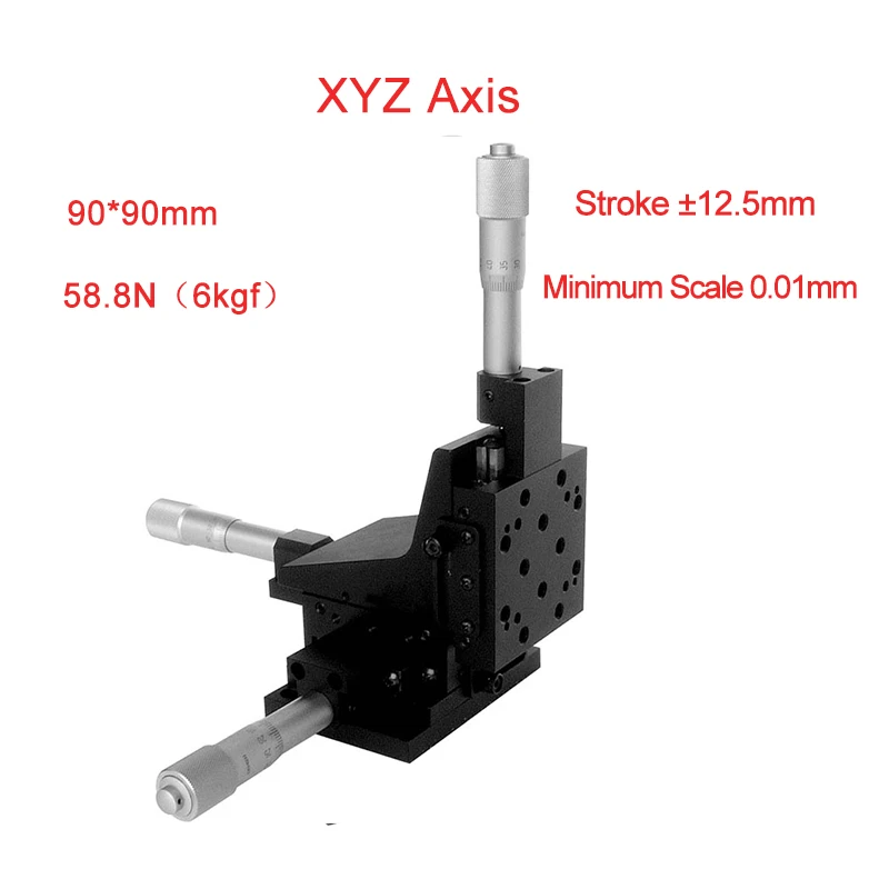 XYZ Axis 90*90mm Vertical Lift Linear Platform Motion Manual Stage Sliding Table PLDV90-LM-C2 Cross Rail
XYZ Axis 90*90mm Vertical Lift Linear Platform Motion Manual Stage Sliding Table PLDV90-LM-C2 Cross Rail