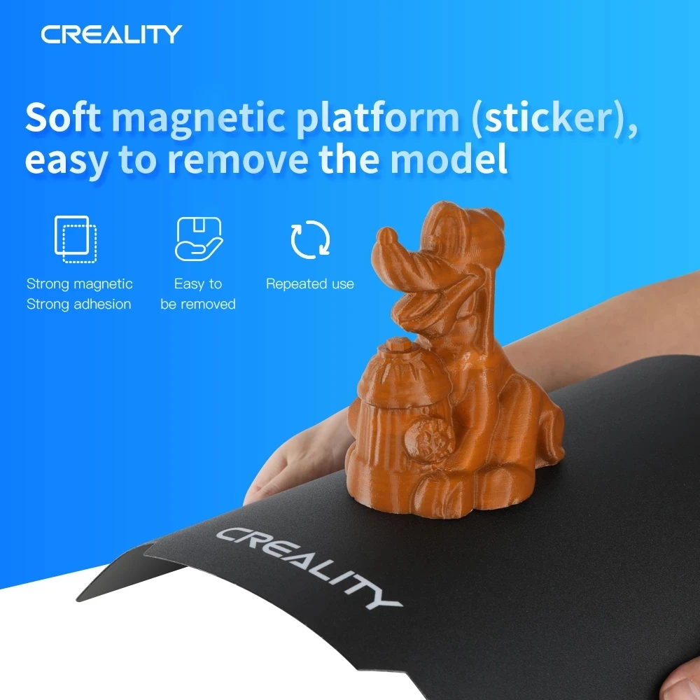 CREALITY 3D Гибкая Магнитная сборная площадка для поверхности 235*235*1 мм Подогреваемая кровать для фотографий/фотографий V2/фотографий детали для принтера
CREALITY 3D Гибкая Магнитная сборная площадка для поверхности 235*235*1 мм Подогреваемая кровать для фотографий/фотографий V2/фотографий детали для принтера