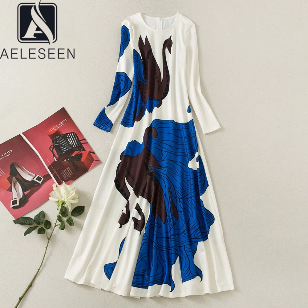 AELESEEN Runway Fashion Women Spring Dress 2022 Long Sleeve Swan Blue Print Slim Maxi Long Party Elegant XXL Vestidos
AELESEEN Runway Fashion Women Spring Dress 2022 Long Sleeve Swan Blue Print Slim Maxi Long Party Elegant XXL Vestidos