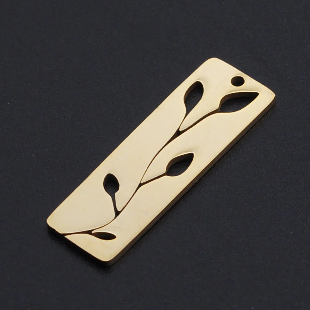 5pcs/lot 100% Stainless Steel Leaf Charms Pendants Wholesale DIY Necklace Bracelet Making Jewelry | Украшения и аксессуары