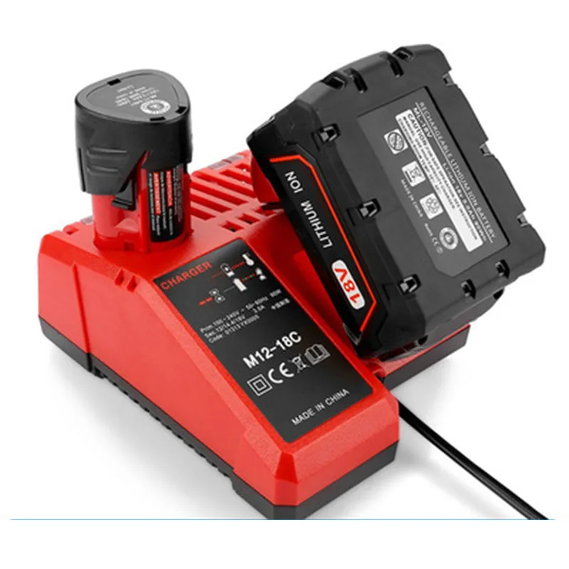 Портативное зарядное устройство для литий-ионных батарей для Milwaukee 12 V 14,4 V 18V C1418C 48-11-1815/1828/1840 M18 M14 M12
Портативное зарядное устройство для литий-ионных батарей для Milwaukee 12 V 14,4 V 18V C1418C 48-11-1815/1828/1840 M18 M14 M12