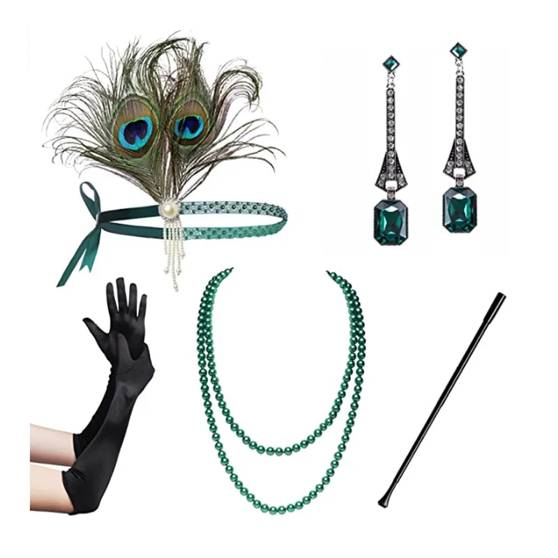 Женская повязка на голову большой Гэтсби ожерелье перчатки Хлопушка наборы сережек для вечеринки аксессуары для вечеринки 
Женская повязка на голову большой Гэтсби ожерелье перчатки Хлопушка наборы сережек для вечеринки аксессуары для вечеринки