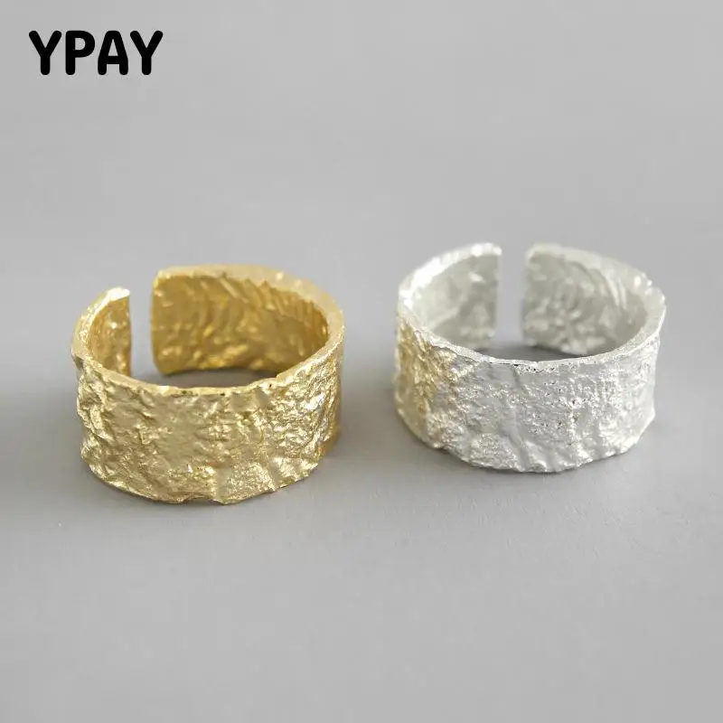 YPAY Genuine 925 Sterling Silver Ring Foil Paper Irregular Wide Concave Surface Open Rings for Women Fine Party Jewelry YMR720
YPAY Genuine 925 Sterling Silver Ring Foil Paper Irregular Wide Concave Surface Open Rings for Women Fine Party Jewelry YMR720