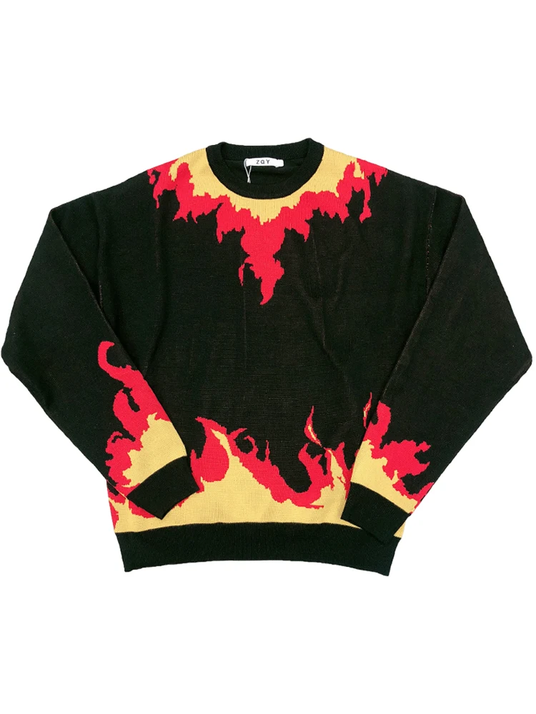 2021 New Autumn Winter Men's Slim Fit Knitted Pullovers Men's Cool Fire Pattern Sweater Men's Casual Sweater Outwear herentrui
2021 New Autumn Winter Men's Slim Fit Knitted Pullovers Men's Cool Fire Pattern Sweater Men's Casual Sweater Outwear herentrui